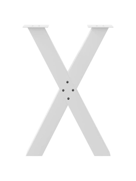 SÖÖGILAUA JALAD, X-KUJULISED, 2 TK, VALGED, 60 X (72–73) CM, TERAS