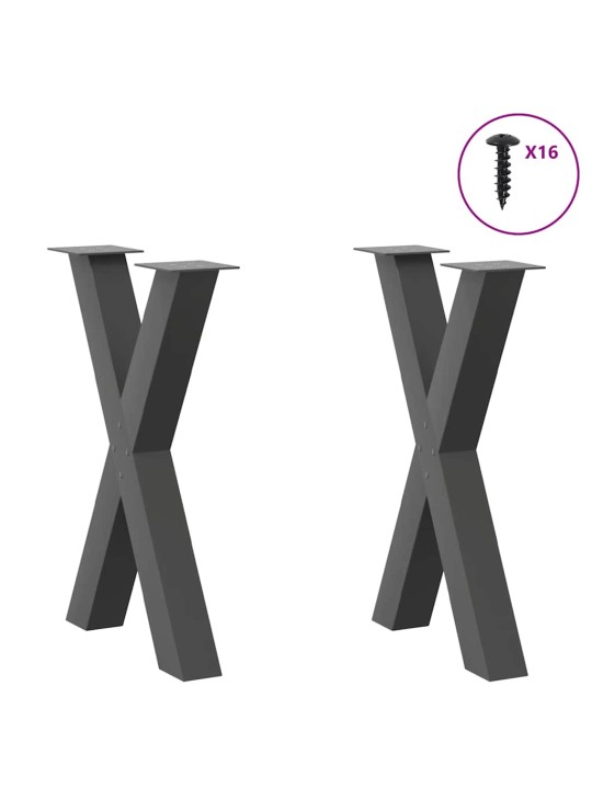 SÖÖGILAUA JALAD, X-KUJULISED, 2 TK, ANTRATSIITHALL, 60 X (72-73) CM, TERAS
