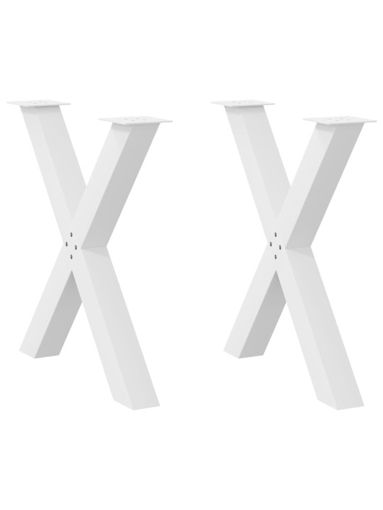 SÖÖGILAUA JALAD, X-KUJULISED, 2 TK, VALGED, 70 X (72–73) CM, TERAS