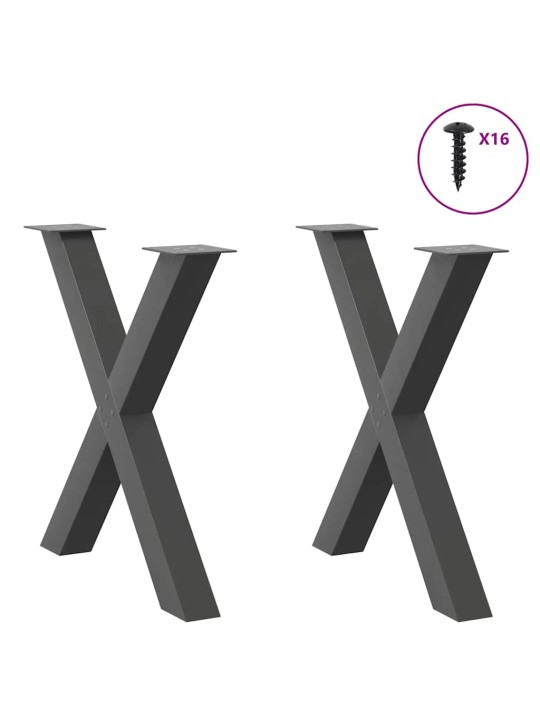 SÖÖGILAUA JALAD, X-KUJULISED, 2 TK, ANTRATSIITHALL, 80 X (72–73) CM, TERAS