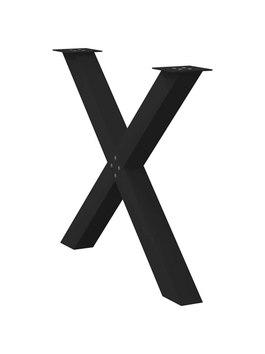 SÖÖGILAUA JALAD, X-KUJULISED, 2 TK, MUSTAD, 90 X (72–73) CM, TERAS