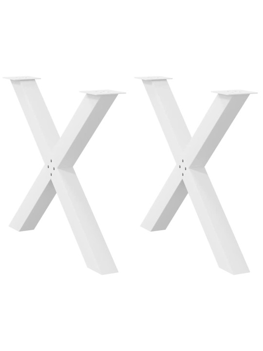 SÖÖGILAUA JALAD, X-KUJULISED, 2 TK, VALGED, 90 X (72–73) CM, TERAS