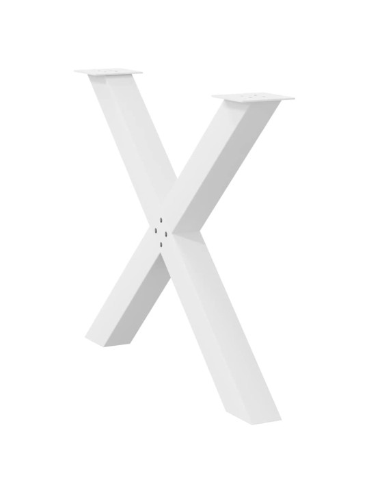 SÖÖGILAUA JALAD, X-KUJULISED, 2 TK, VALGED, 90 X (72–73) CM, TERAS