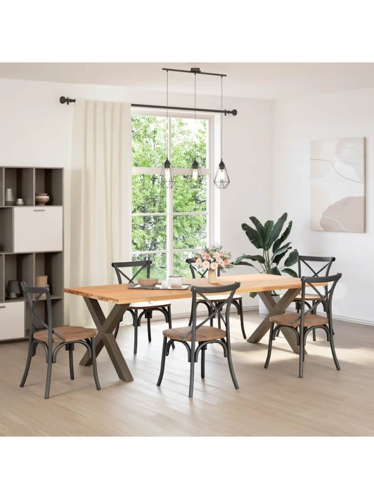 SÖÖGILAUA JALAD X-KUJULISED 2 TK, NATURAALNE TERAS, 90 X (72–73) CM, TERAS
