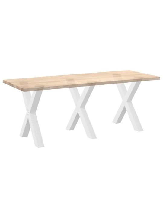 SÖÖGILAUA JALAD, 3 TK, X-KUJULISED, VALGED, 70 X (72–73) CM, TERAS