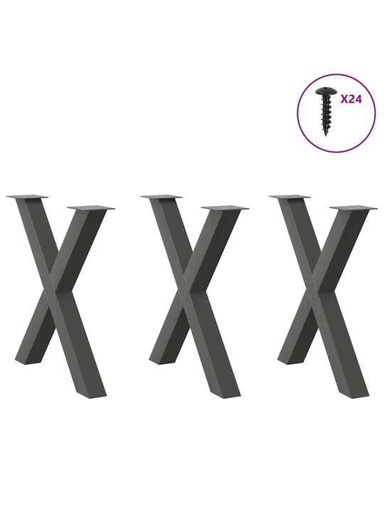SÖÖGILAUA JALAD, 3 TK, X-KUJULISED, ANTRATSIITHALL, 80 X (72–73) CM, TERAS