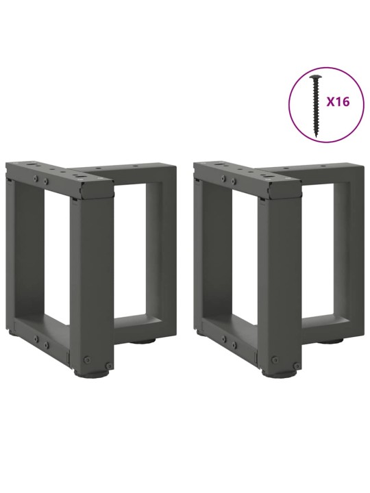 KOHVILAUA JALAD T-KUJULISED 2 TK, ANTRATSIITHALL, 30 X 25 X (30-31) CM, TERAS