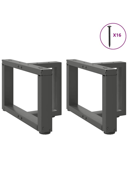 KOHVILAUA JALAD, T-KUJULISED, 2 TK, ANTRATSIITHALL, 40 X 25 X (30-31) CM, TERAS
