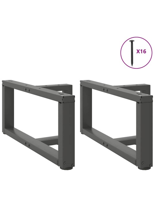 KOHVILAUA JALAD T-KUJULISED 2 TK, ANTRATSIITHALL, 60 X 25 X (30-31) CM, TERAS