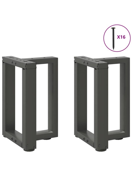 KOHVILAUA JALAD T-KUJULISED 2 TK, ANTRATSIITHALL, 38 X 25 X (42-43) CM, TERAS
