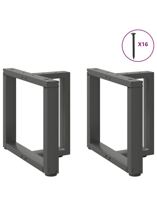 KOHVILAUA JALAD T-KUJULISED 2 TK, ANTRATSIITHALL, 50 X 25 X (42-43) CM, TERAS