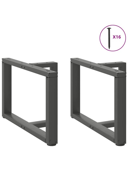 KOHVILAUA JALAD T-KUJULISED 2 TK, ANTRATSIITHALL, 60 X 25 X (42-43) CM, TERAS