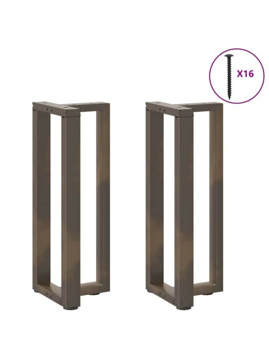 KONSOOLLAUA JALAD, T-KUJULISED, 2 TK, MUSTAD, 25 X 28 X (72–73) CM, TERAS