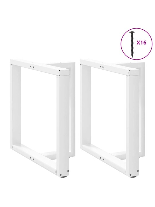 SÖÖGILAUA JALAD T-KUJULISED 2 TK VALGED 80 X 35 X (72-73) CM TERASEST