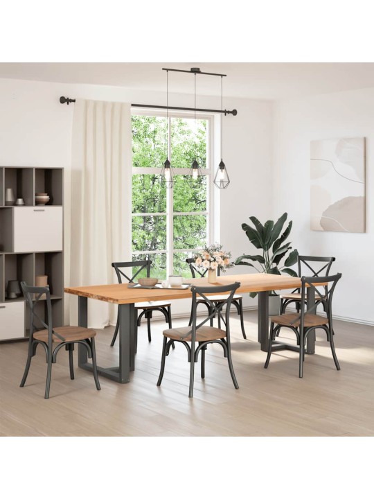 SÖÖGILAUA JALAD, T-KUJULISED, 2 TK, ANTRATSIITHALL, 80 X 35 X (72-73) CM, TERAS