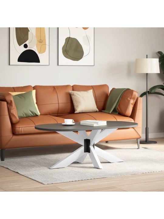 KOHVILAUA JALG, ÄMBLIKUKUJULINE, VALGE, 98 X 58 X (42–43) CM, TERAS