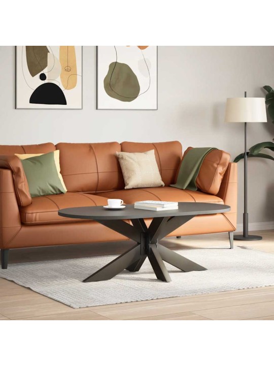 KOHVILAUA JALG, ÄMBLIKUKUJULINE, MUST, 98 X 58 X (42–43) CM, TERAS