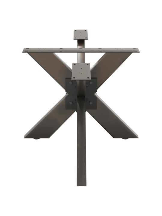 KOHVILAUA JALG, ÄMBLIKUKUJULINE, MUST, 98 X 58 X (42–43) CM, TERAS