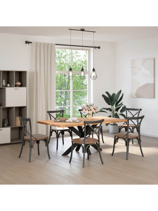 SÖÖGILAUA JALG, ÄMBLIKUKUJULINE, MUST, 120 X 68 X (72–73) CM, TERAS