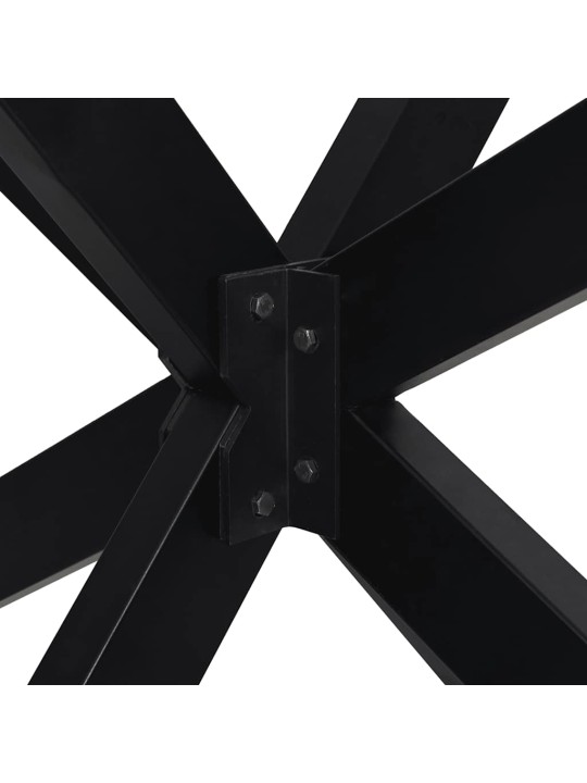 SÖÖGILAUA JALG, ÄMBLIKUKUJULINE, MUST, 120 X 68 X (72–73) CM, TERAS