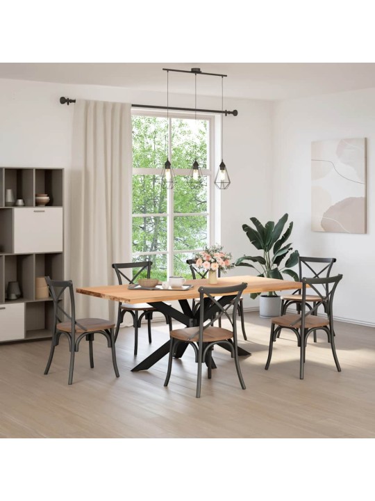 SÖÖGILAUA JALG, ÄMBLIKUKUJULINE, MUST, 150 X 78 X (72–73) CM, TERAS
