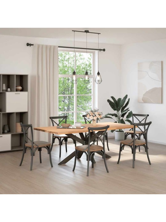 SÖÖGILAUA JALG, ÄMBLIKUKUJULINE, MUST, 150 X 78 X (72–73) CM, TERAS