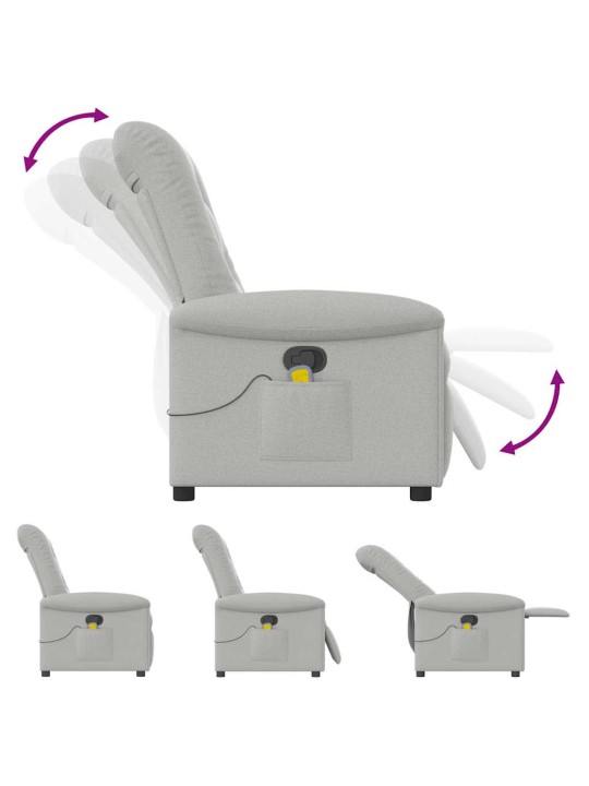 MASSAGE RECLINER TOOL CLOUD GREY FABRIC