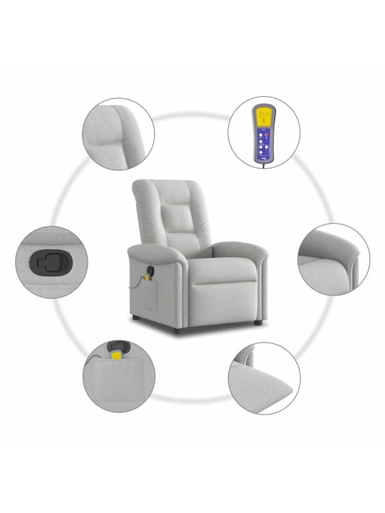 MASSAGE RECLINER TOOL CLOUD GREY FABRIC