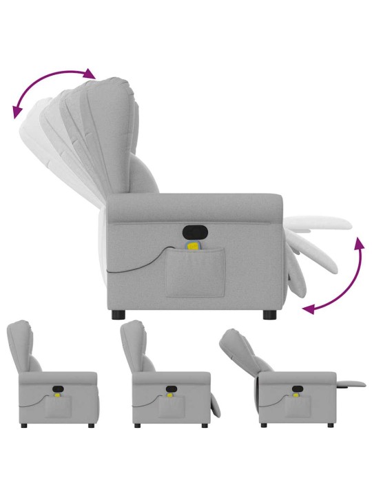 MASSAGE RECLINER TOOL CLOUD GREY FABRIC