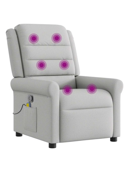 MASSAGE RECLINER TOOL CLOUD GREY FABRIC