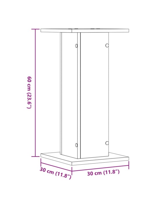 TAIMEALUSED 2 TK, VANA PUIT, 30 X 30 X 60 CM, TEHISPUIT