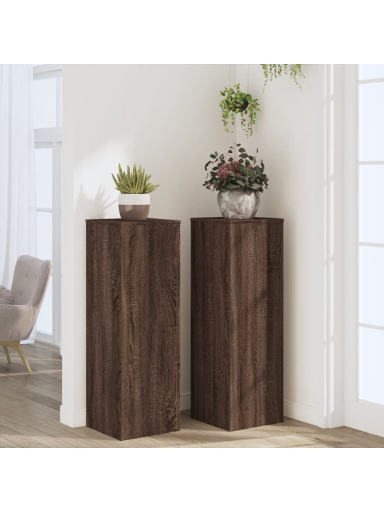 TAIMEALUSED 2 TK, PRUUN TAMM, 33 X 33 X 100 CM, TEHISPUIT