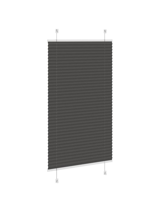 PLISSEERITUD RULOO MUST 75X150 CM KANGA LAIUS 74,4 CM POLÜESTER