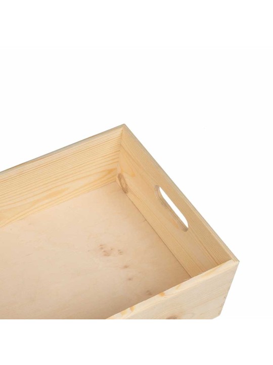 PUIDUST KAST KÄEPIDEMETEGA 40X30X13 CM TÄISPUIT MÄNNIPUIT