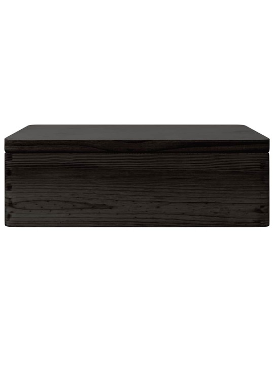 PUIDUST KAST KAANEGA MUST 40X30X13 CM TÄISPUIT MÄNNIPUIT