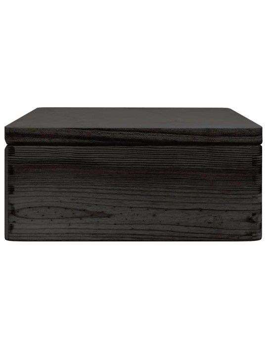 PUIDUST KAST KAANEGA MUST 40X30X13 CM TÄISPUIT MÄNNIPUIT