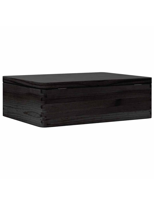PUIDUST KAST KAANEGA MUST 40X30X13 CM TÄISPUIT MÄNNIPUIT