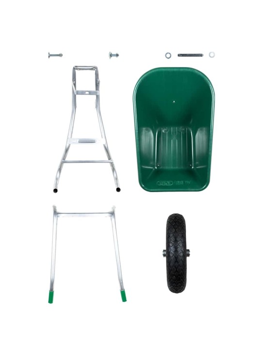 WHEELCARROW GREEN 90 L 150 KG TSINGITUD TERAS JA PLAST