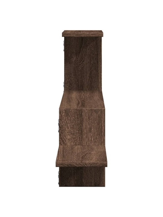 SEINARIIUL, PRUUN TAMM, 104X15X49 CM, TEHISPUIT