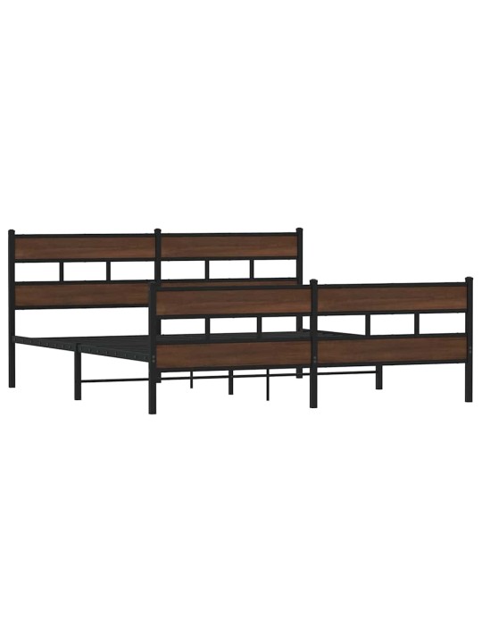 METALLIST VOODIRAAM ILMA MADRATSITA PRUUN TAMM 183X213 CM