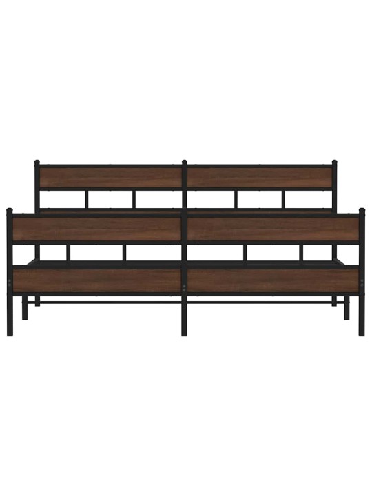 METALLIST VOODIRAAM ILMA MADRATSITA PRUUN TAMM 183X213 CM