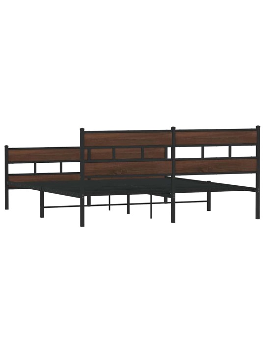 METALLIST VOODIRAAM ILMA MADRATSITA PRUUN TAMM 183X213 CM