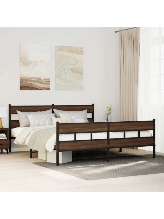 METALLIST VOODIRAAM ILMA MADRATSITA PRUUN TAMM 183X213 CM