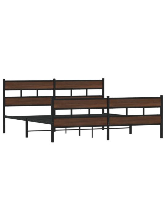 METALLIST VOODIRAAM ILMA MADRATSITA PRUUN TAMM 193X203 CM