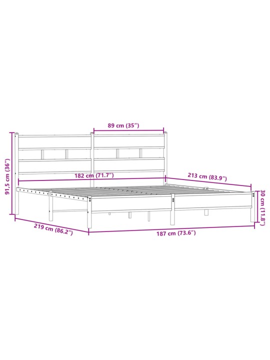 METALLIST VOODIRAAM ILMA MADRATSITA SUITSUTATUD TAMM 183X213 CM