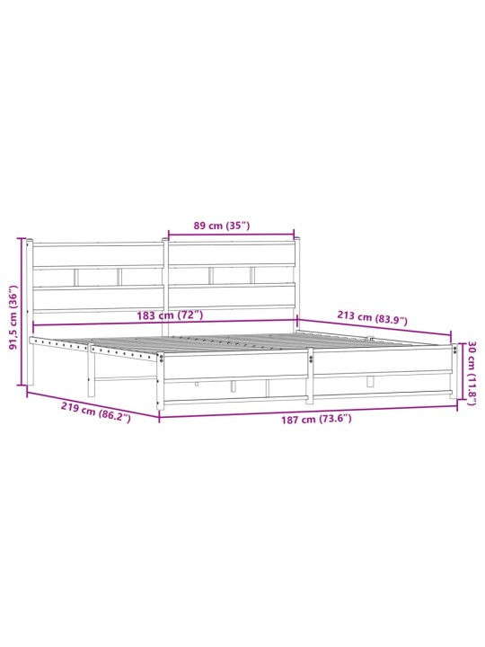 METALLIST VOODIRAAM ILMA MADRATSITA SUITSUTATUD TAMM 183X213 CM