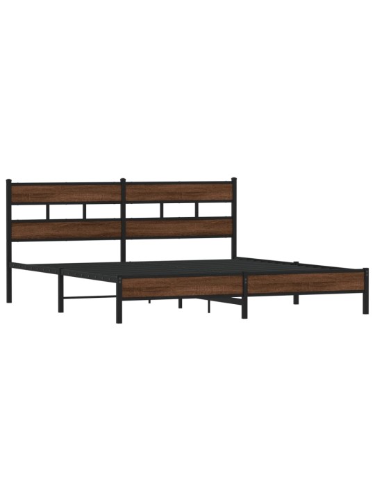 METALLIST VOODIRAAM ILMA MADRATSITA PRUUN TAMM 183X213 CM