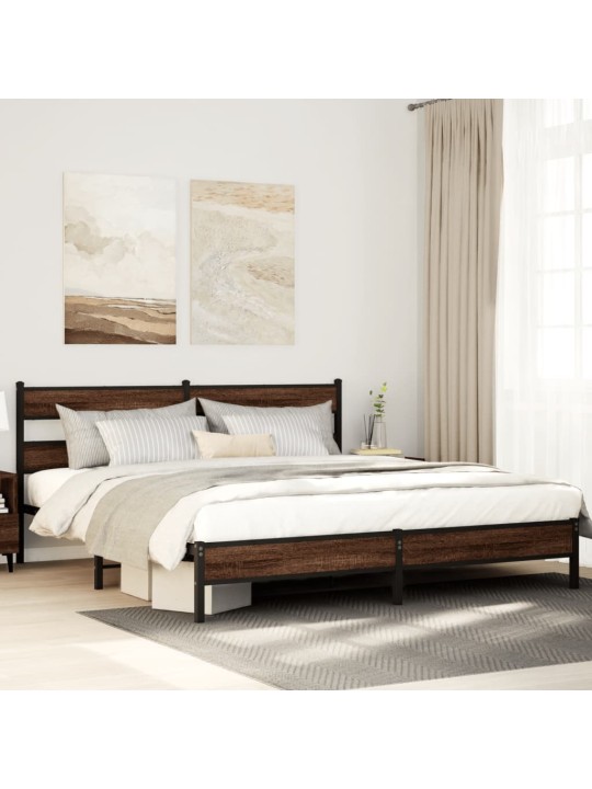 METALLIST VOODIRAAM ILMA MADRATSITA PRUUN TAMM 183X213 CM