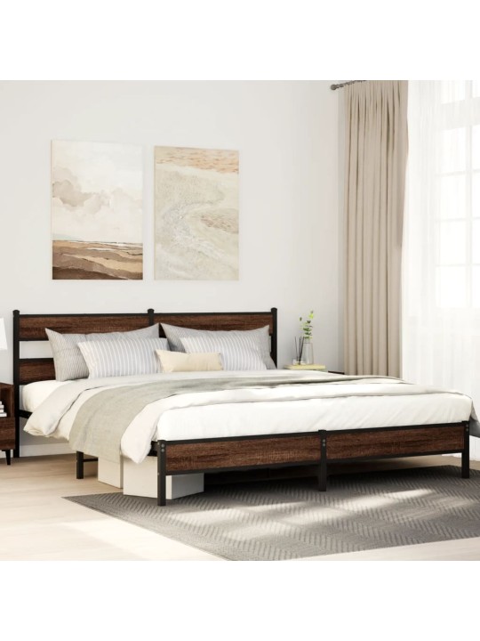 METALLIST VOODIRAAM ILMA MADRATSITA PRUUN TAMM 193X203 CM