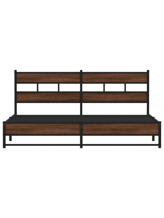 METALLIST VOODIRAAM ILMA MADRATSITA PRUUN TAMM 193X203 CM
